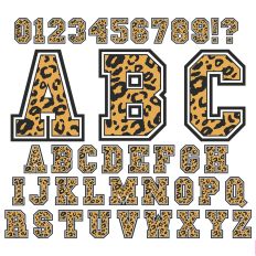 Leopard Print Varsity Alphabet