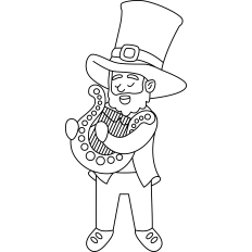 Leprechaun Harp Outline