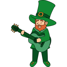Leprechaun Playing Guitar