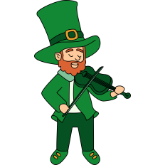 Leprechaun Playing Violin
