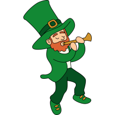 Leprechaun Playing Trumpet
