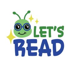 Let’s Read Cute Bookworm Design
