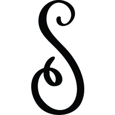 Letter S with decorative Curls