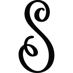Letter S with decorative Curls