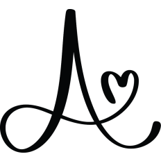 Letter A in Elegant Calligraphy