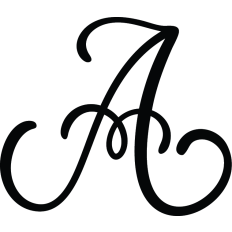 Letter A Calligraphy Monogram