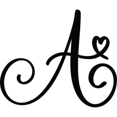 Letter A Calligraphy Monogram
