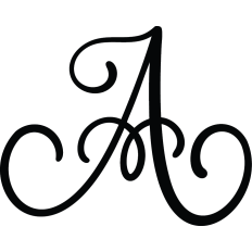 Letter A Calligraphy Monogram