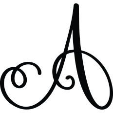 Letter A Calligraphy Monogram
