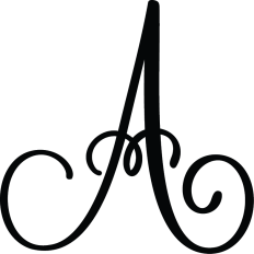 Letter A Calligraphy Monogram