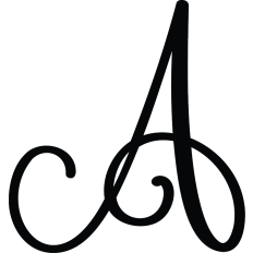 Letter A Calligraphy Monogram
