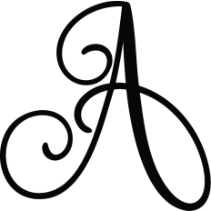 Letter A Calligraphy Monogram