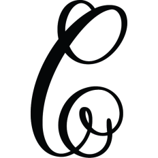 Letter C Calligraphy Monogram