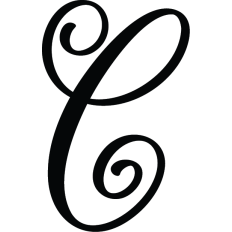 Letter C Calligraphy Monogram