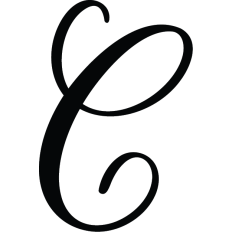 Letter C Calligraphy Monogram