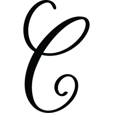 Letter C Calligraphy Monogram