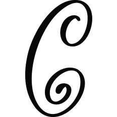 Letter C Calligraphy Monogram