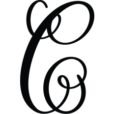 Letter C Calligraphy Monogram
