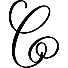 Letter C Calligraphy Monogram