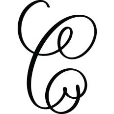 Letter C Calligraphy Monogram