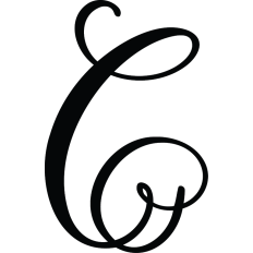 Letter C Calligraphy Monogram