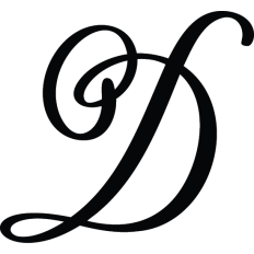 Letter D Calligraphy Monogram