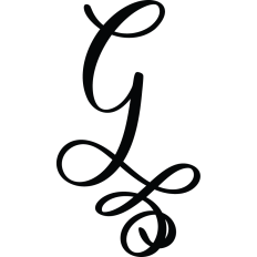 Letter G Calligraphy Monogram