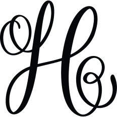 Letter H Calligraphy Monogram