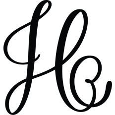 Letter H Calligraphy Monogram