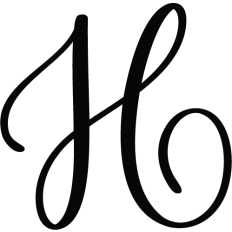 Letter H Calligraphy Monogram