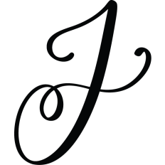 Letter J Calligraphy Monogram