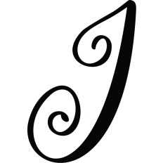 Letter J Calligraphy Monogram