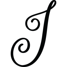 Letter J Calligraphy Monogram