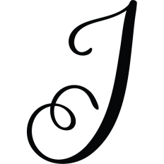 Letter J Calligraphy Monogram