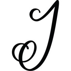 Letter J Calligraphy Monogram