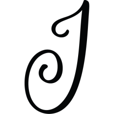 Letter J Calligraphy Monogram