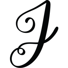 Letter J Calligraphy Monogram