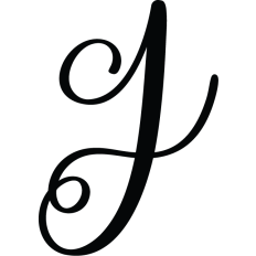 Letter J Calligraphy Monogram