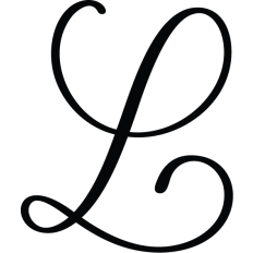Letter L Calligraphy Monogram