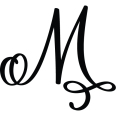 Letter M Calligraphy Monogram