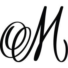 Letter M Calligraphy Monogram