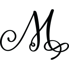 Letter M Calligraphy Monogram