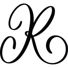 Letter R Calligraphy Monogram