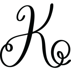 Letter K Calligraphy Monogram