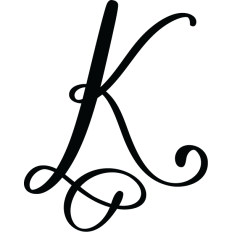 Letter K Calligraphy Monogram