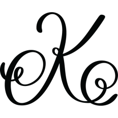 Letter K Calligraphy Monogram