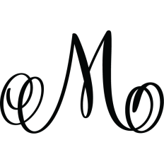 Letter M Calligraphy Monogram