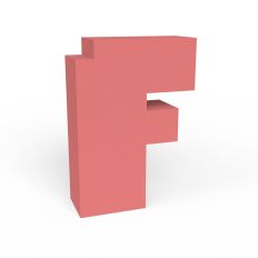 Pixel 3D Letter F