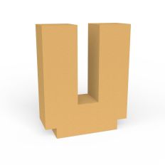 Pixel 3D Letter U