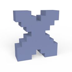 Pixel 3D Letter X